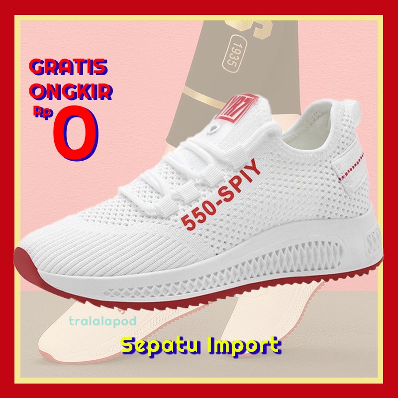 Sepatu Sneakers Wanita Import Korea Tali Sepatu Rajut Snekers Snakers Wanita Kekinian Impor Terbaru 