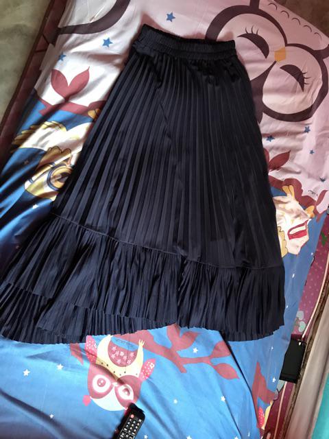V341 - Rok Plisket  Prisket Panjang Pleated Skirt Flare Skirt Mayung Flowy Rempel