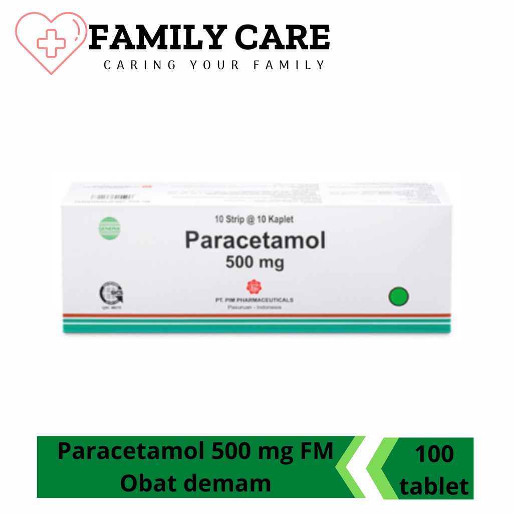 Paracetamol 500 mg FM (Firstmediapharma) box isi 100 tablet