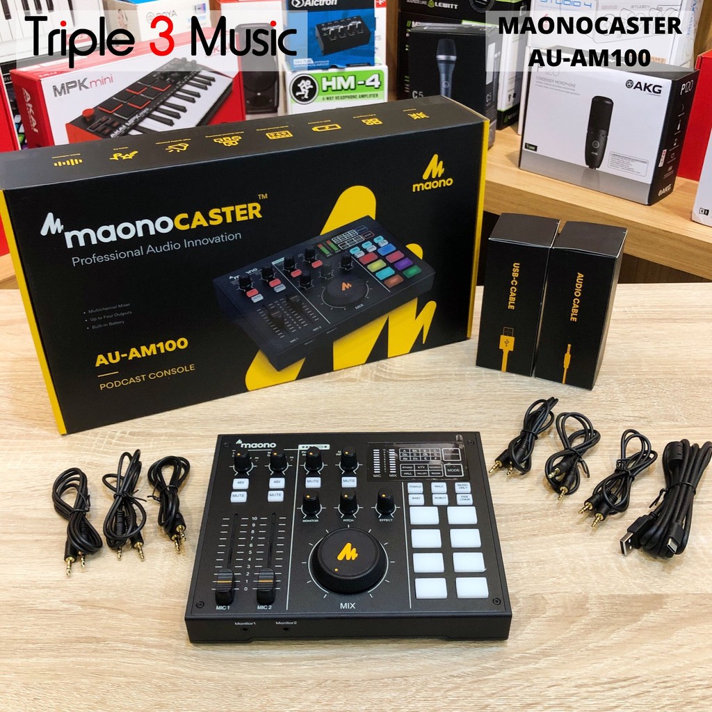 Maonocaster Dual Bundle Maono AM100 paket podcast with 2 mic dan headphone