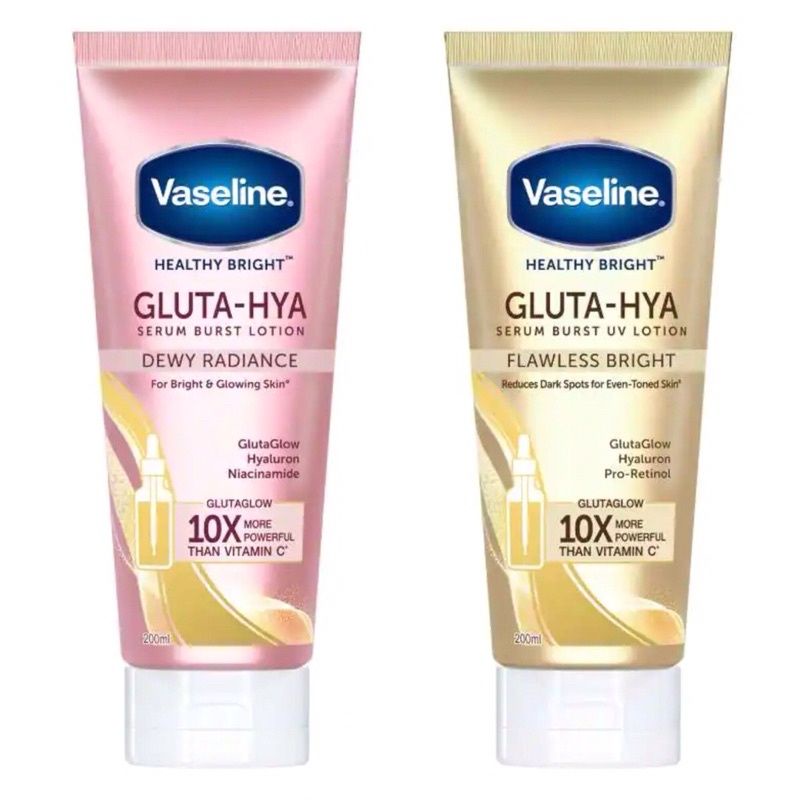 gluta hya vaseline flawless bright/dewy radiance 330ml