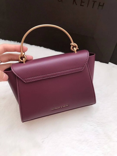 Metallic-Trimmed Front Flap Bag