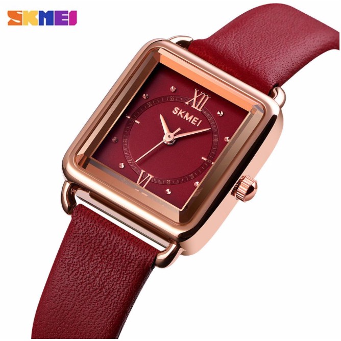 Jam Tangan Wanita SKMEI 1702 Kulit / Leather Women's Watches Ladies Quartz Clock Anti Air