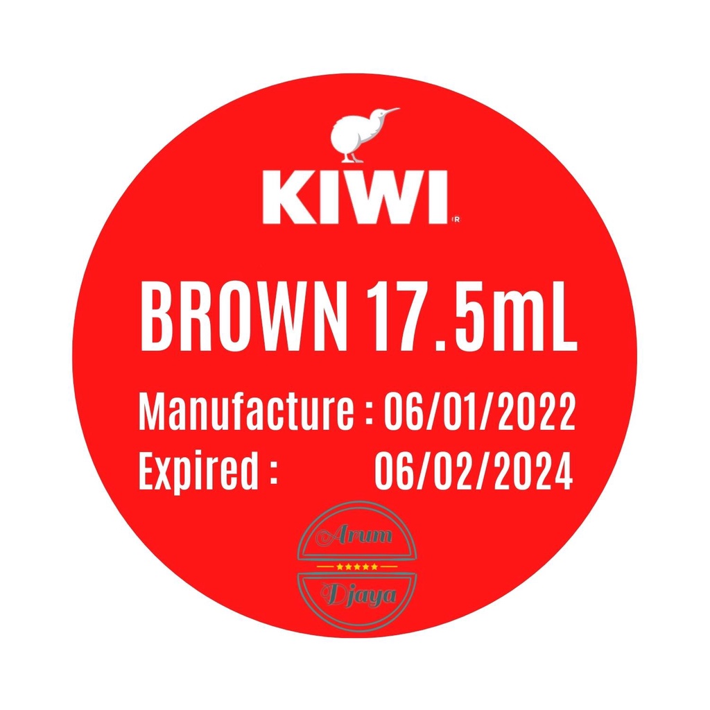 Kiwi Semir Sepatu Coklat - Kiwi Paste SP Shoe Polish Brown 17.5mL FREE Sikat Semir