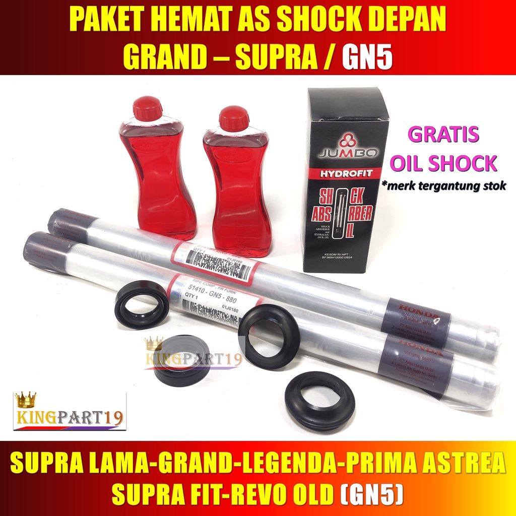 Paket As Shock Depan Supra Lama Fit Grand Prima Gratis Oli Shock - Kode GN5