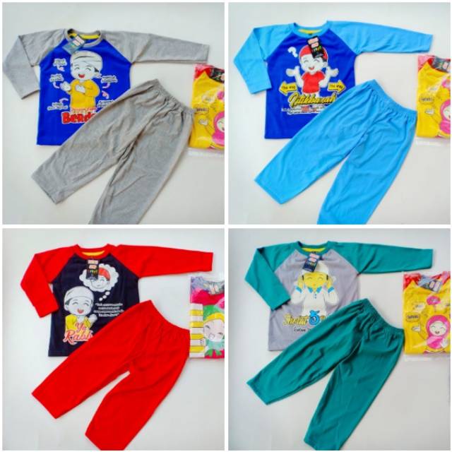 [READY JATENG] SETELAN ANAK KARAKTER ISLAMI / BAJU ANAK KARAKTER ISLAMI