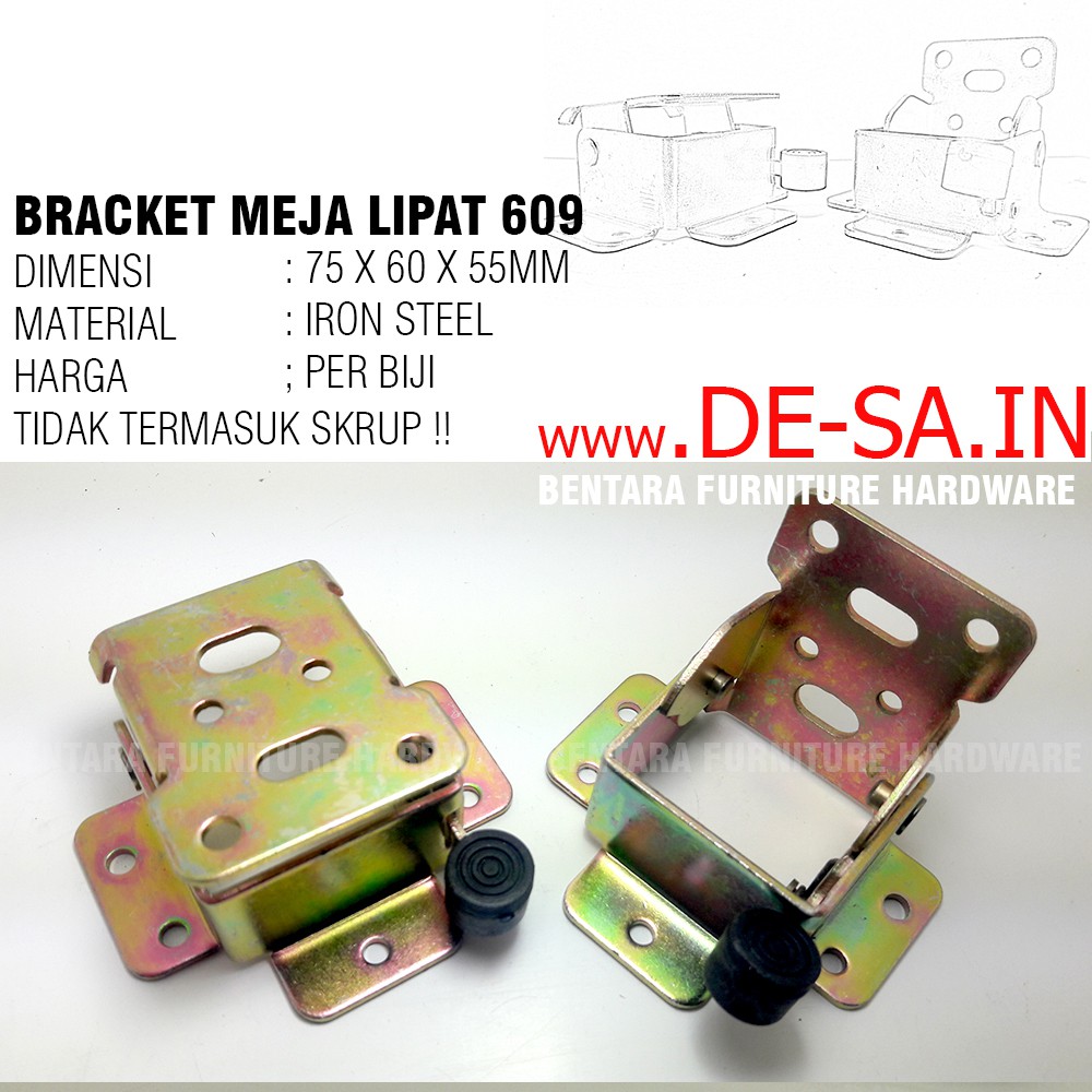 ML - 609 BRAKET KAKI MEJA LIPAT ENGSEL PENGUNCI PENCET MEJA SOFA BED - Lot Locking Hinges Table Leg Fold Bracket Hinge