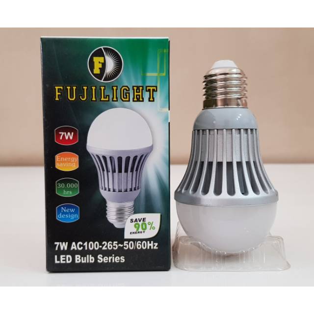 Lampu LED Fujilight Bulb Aluminium 7watt, warna cahaya putih