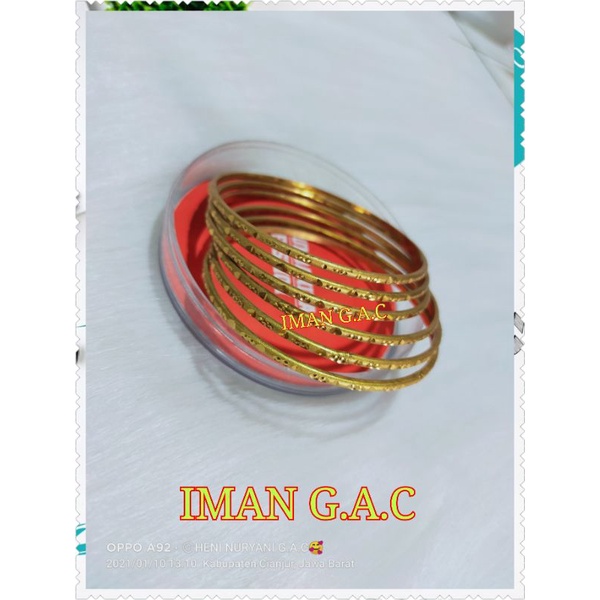 Gelang keroncong india anak dan dewasa warna emas/gelang brass aksesoris gelang india