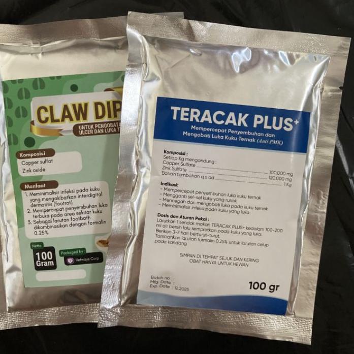 Update Teracak plus 100 gr - Obat luka kuku sapi - Obat pmk - Obat Luka kuku Sapi PMK - Claw Dip 100