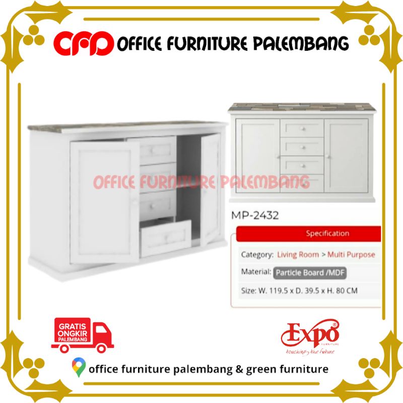 buffet expo MP 2432 multipurpose rak tv meja tv minimalis