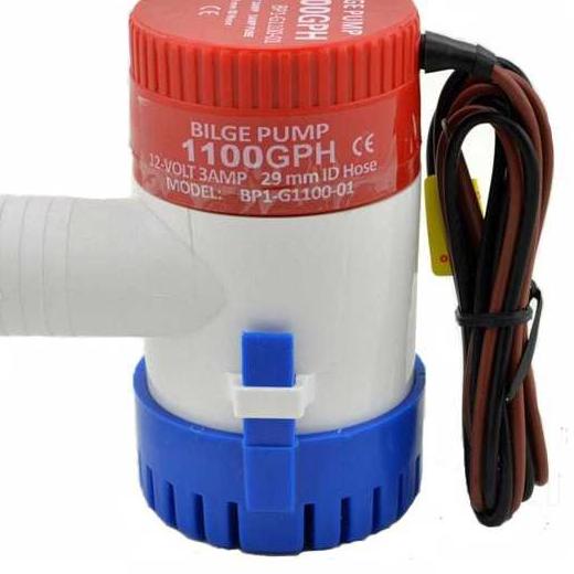 Sanuke 1100gph Bilge Pump Electric 12V for Boat Submersible Marine Water Pump Accessories Marin Boat，Water Pump Low Noise 