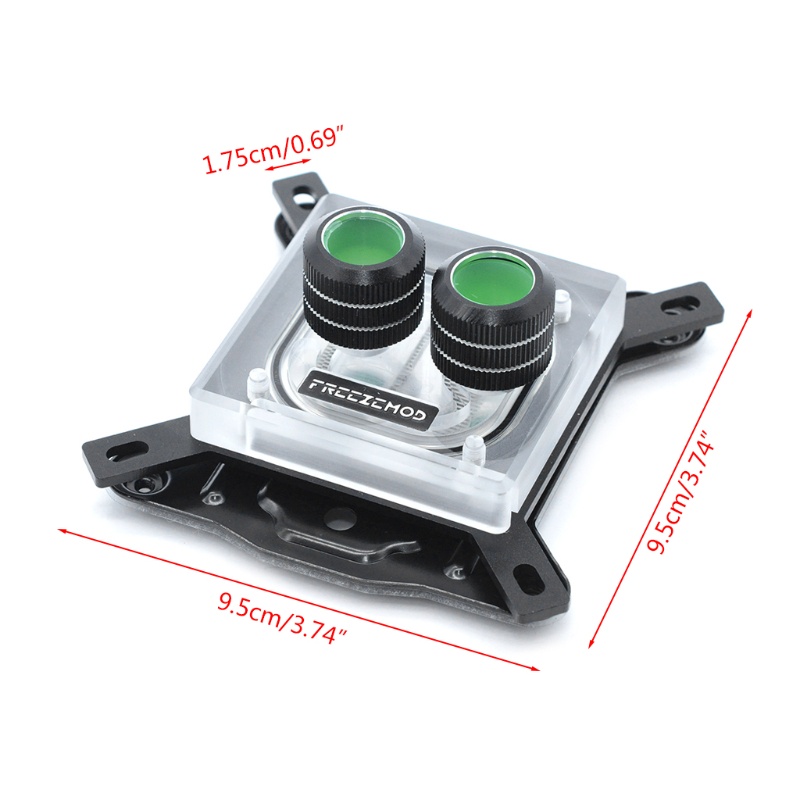 Bt G1/4Benang Water Cooling Radiator Heatsink Block Waterblock Akrilik Tembaga