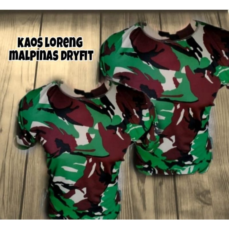 kaos loreng pendek dryfit Kaos Loreng Dryfit Malvinas TNI AD / TNI AL  / TNI AU Tangan pendek