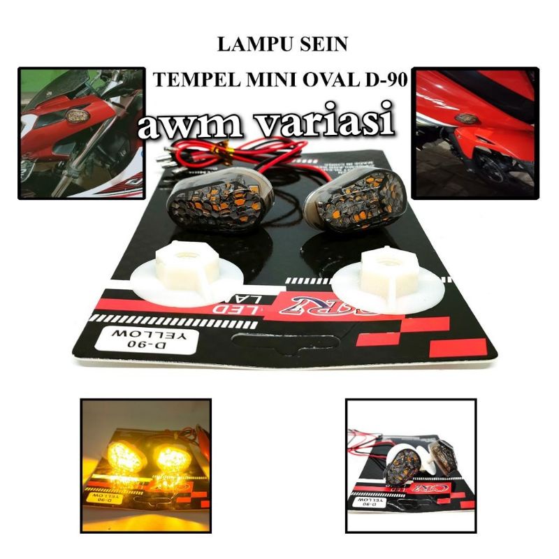 Sen tempel oval mini Buat R15 V3/Cbr150r/Gsx150/Ninja250 Karbu/Ninja250 Rr Mono/R25