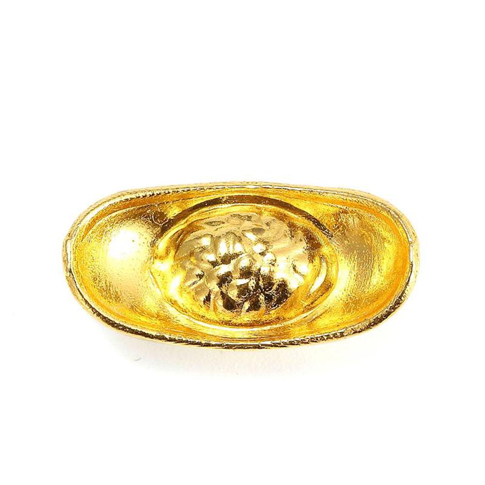 [Elegan] Emas Cina Ingot 10pcs/set Yuanbao Dekorasi Miniatur Dekorasi Rumah Maskot Kerajinan Logam FengShui