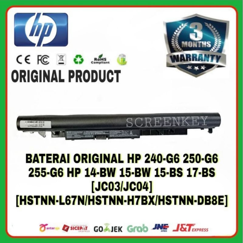 Baterai Baterai Battery ORIGINAL Laptop HP 240 245 250 255 G6 JC04 JC03 HSTNN-LB7W HSTNN-DB8F 14-BS 14-BW 15-BS 15-BW 14-BW0XX 14-BS0XX 15-BS0XX 15-BW0XX 14-BS009TX 14-BS743TU