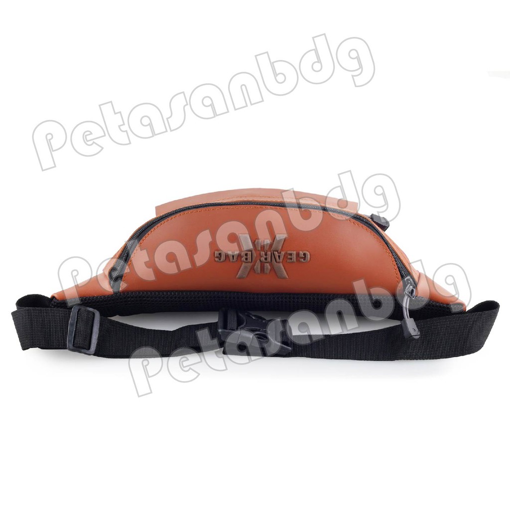 PTS -Tas Selempang Gear Bag X - Tawn WITH EARPHONE HOLE -13091 .PT Leather Waistbag