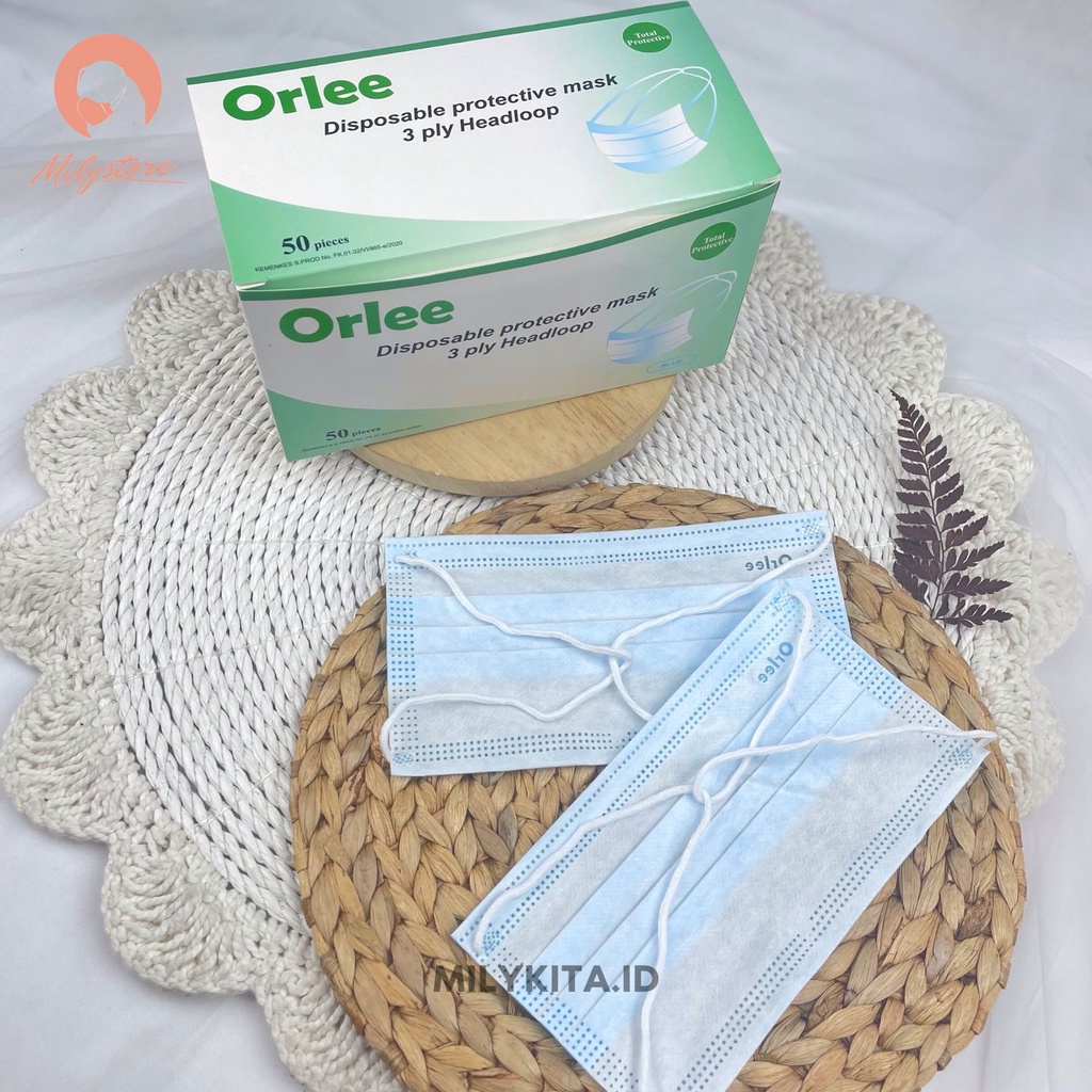 MASKER ORLEE HIJAB DISPOSABLE (BIRU)