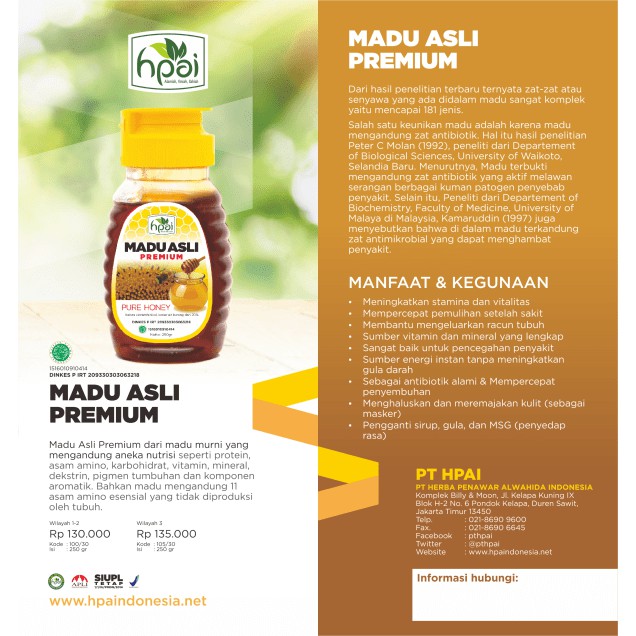 Madu Asli Premium Hpai Shopee Indonesia