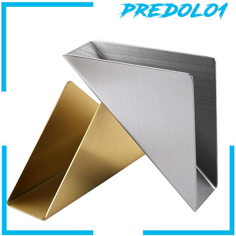 [PREDOLO1] Triangle Napkin Holder Organizer Container Paper for Car Dining Living Room Gold