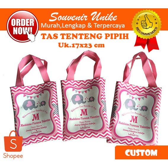 TAS PIPIH CUSTOM Souvenir ulang tahun anak unik ultah goodie bag Goody