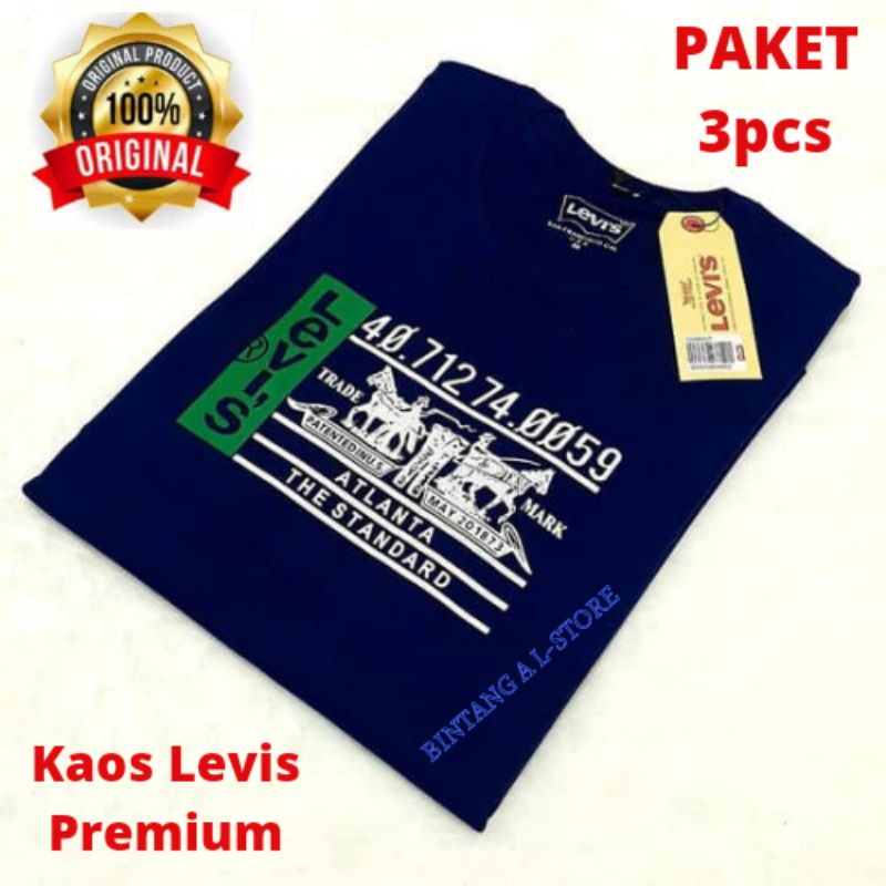 PROMO KAOS LEVISS DISTRO ORIGINAL / Kaos pria / KAOS distro pria 3pcs 100k / kaos premium terlaris / kaos pria / baju pria distro / kaos wanita / baju