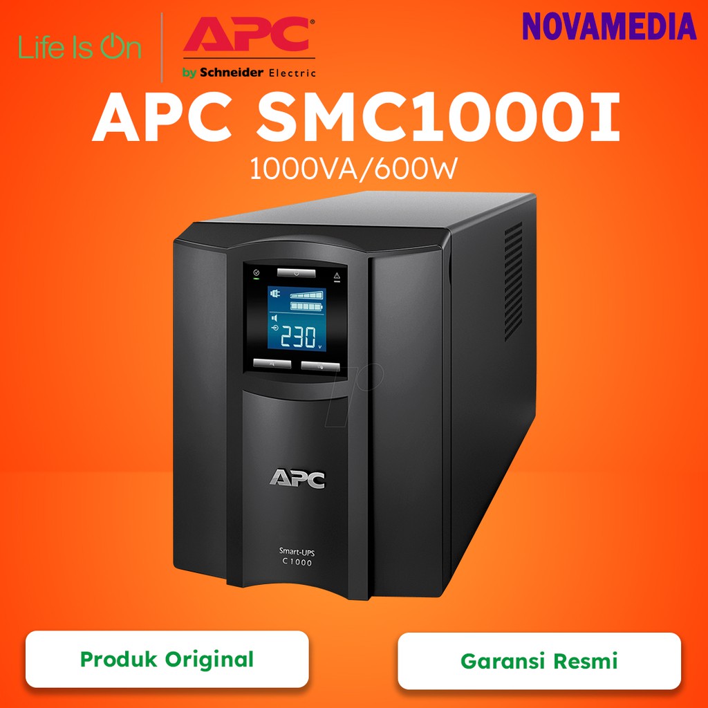 UPS APC SMC1000i 1000Va 600Watt LCD Smart UPS Garansi Resmi