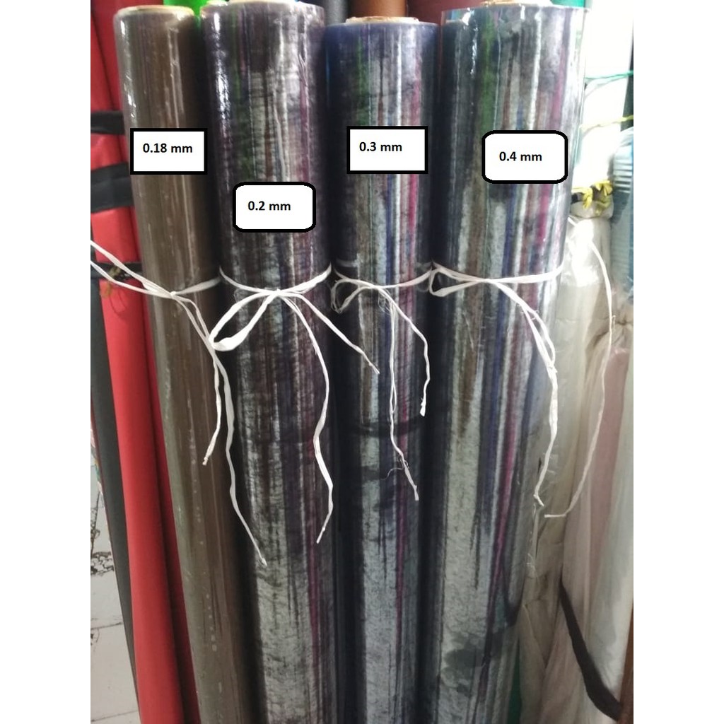 

Plastik Mica / Plastik Mika Bening LENTUR Tebal 0.18 mm Lebar 140 cm