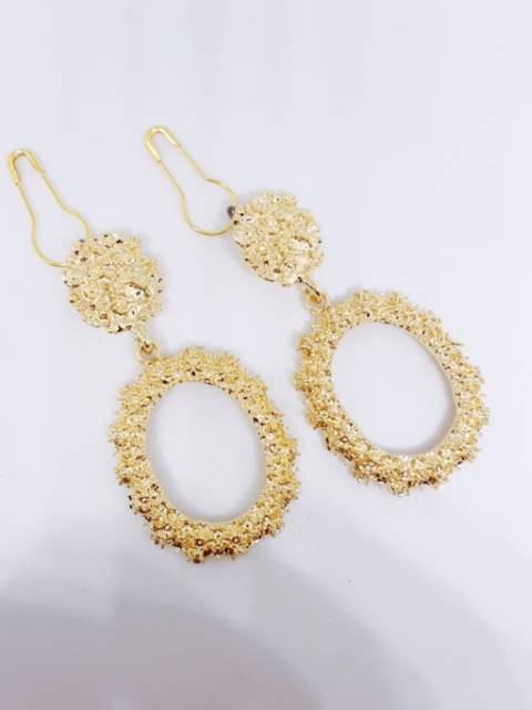 A95 Anting hijab juntai oval