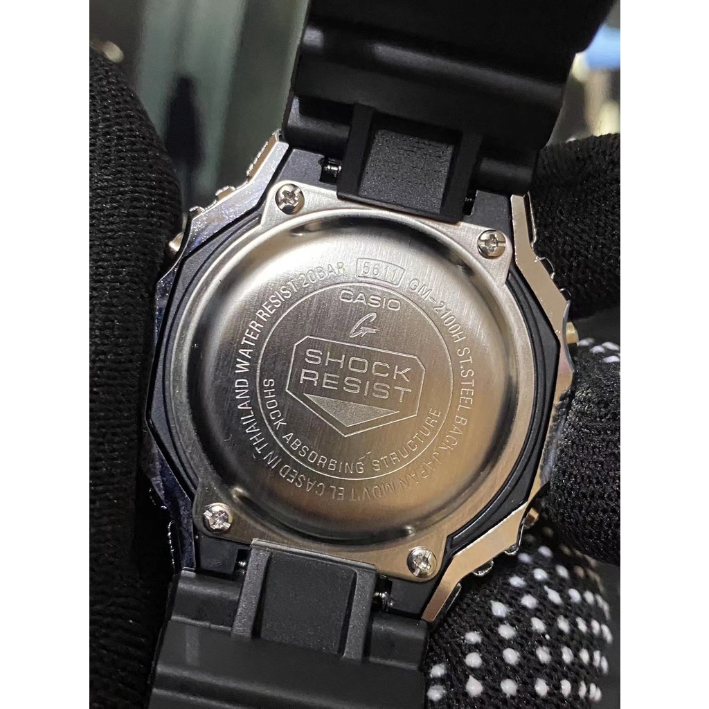 Jam Tangan Casio GShock Pria G-SHOCK CasiOak Steel Silver Rainbow GM-2100 Series