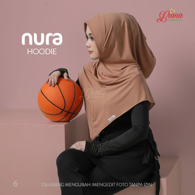 Jilbab instan jersey Hijab Sport NURA Hoodie Sporty ori LIANA