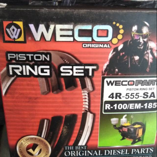 Piston ring set r100-em185 4r