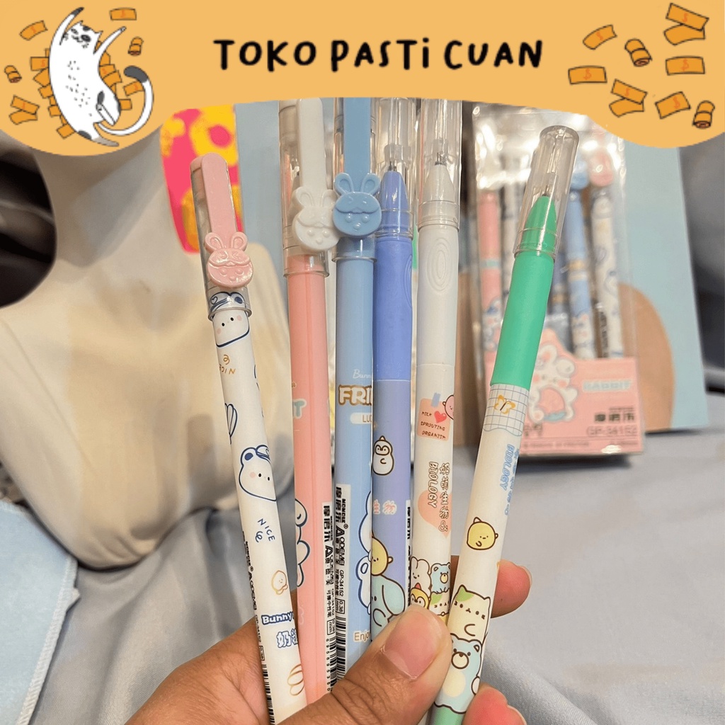 

pulpen pena cetek tinta hitam karakter odemai (4/8/12 pcs) keperluan sekolah anak pen lucu imut unik bolpen fancy keren atk alat tulis kantor bisa COD termurah import korea