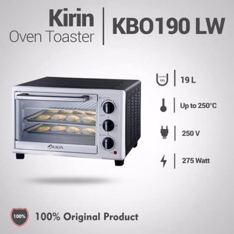 Oven Kirin KBO-190LW / 190RA ( 19 Liter &amp; LOW WATT ) Listrik