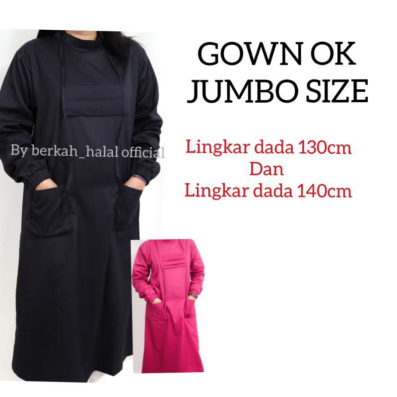 GOWN OK JUMBO SIZE / JUBAH OPERASI / APD / APRON DOKTER
