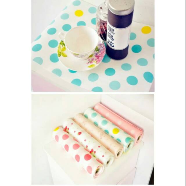 Alas Meja Roll Laci Lemari Serbaguna Unik - Motif Cantik Anti Air Waterproof Anti SLip