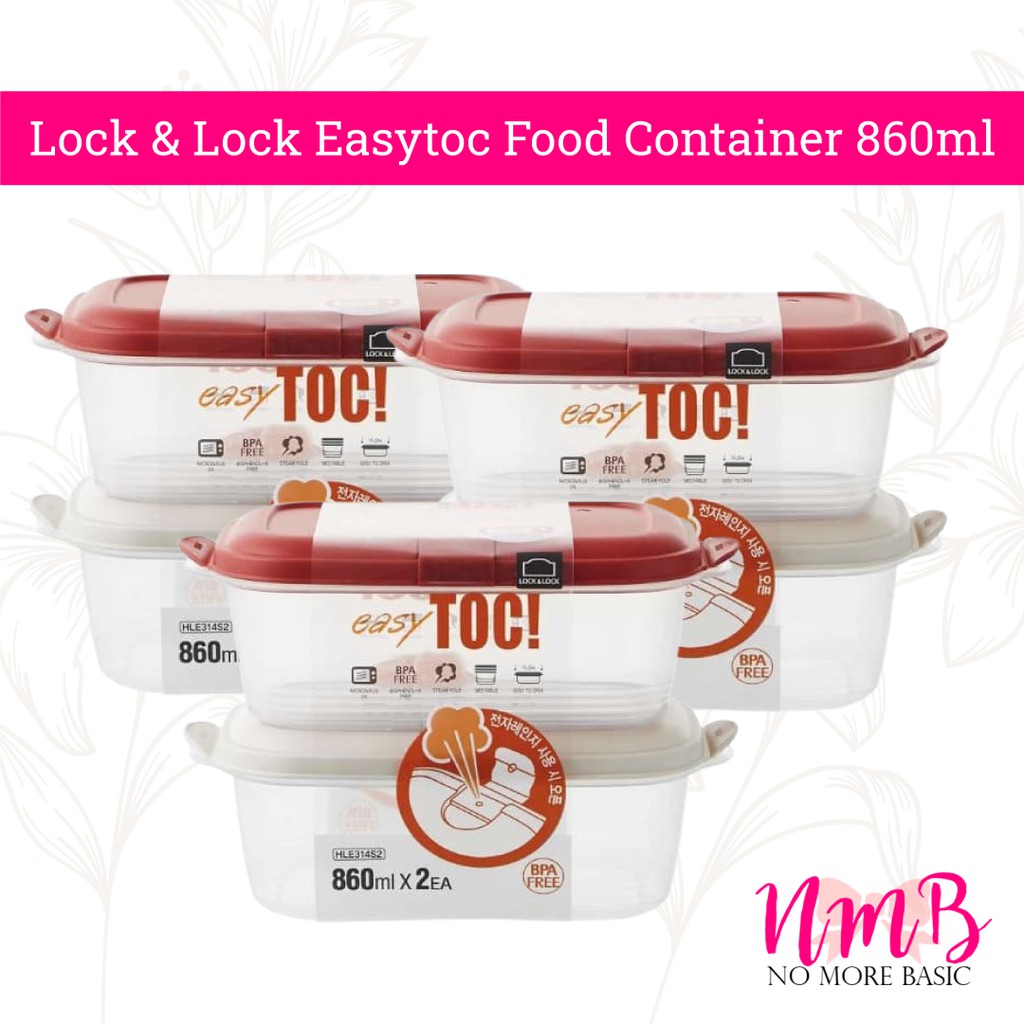 Lock Lock Easytoc Food Container 860ml Exclusive Lock &amp; Lock