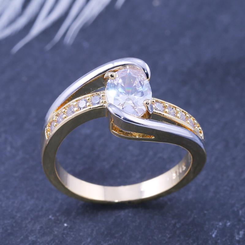 Cincin Wanita Hias Cubic Zirconia Untuk Pernikahan / Hadiah Valentine