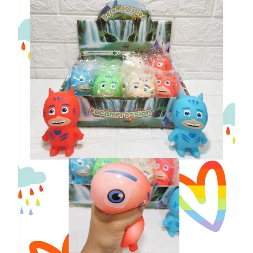 Mainan Squeeze Karakter Pj Masks,Flamingo,Corn,Larva,DoraemonDinosaur