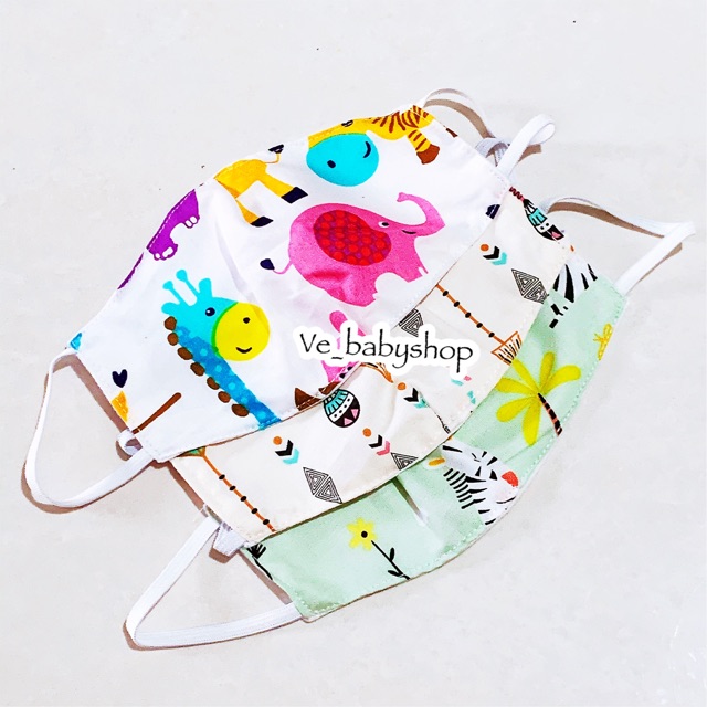 Masker Anak &amp; Dewasa 2 lapis motif random