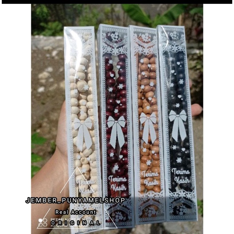 Tasbih kayu 99butir souvenir mika harga satuan/1pc untuk souvenir nikahan, tahlilan, sunatan termurah dll