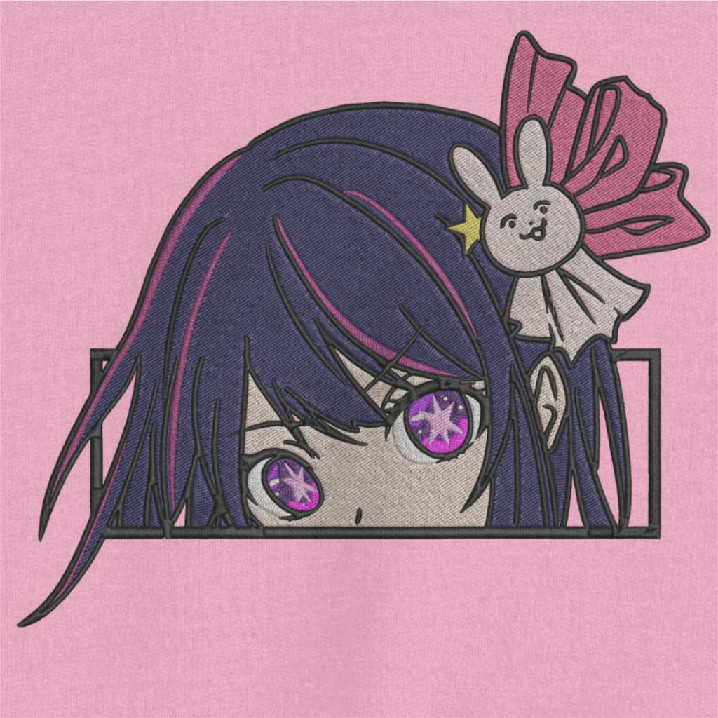 TORIZU Crewneck Ai Hoshino Idol Embroidery Anime Manga Oshi No Ko Premium Unisex