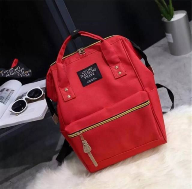 TAS RANSEL PUNGGUNG ANELLO LOOK ALIKE BACKPACK TAS SEKOLAH FASHION KOREA