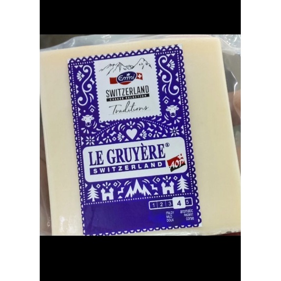 Jual Emmi Swiss Cheese Mild Le Gruyere Keju Portion 200gr | Shopee ...