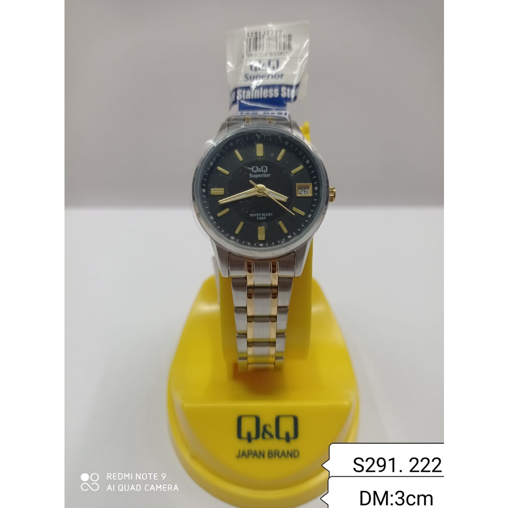 Jam Tangan Wanita Casual Business Rantai Stainless Steel Tanggal Analog Original Q&amp;Q QnQ QQ S291 S291J Series