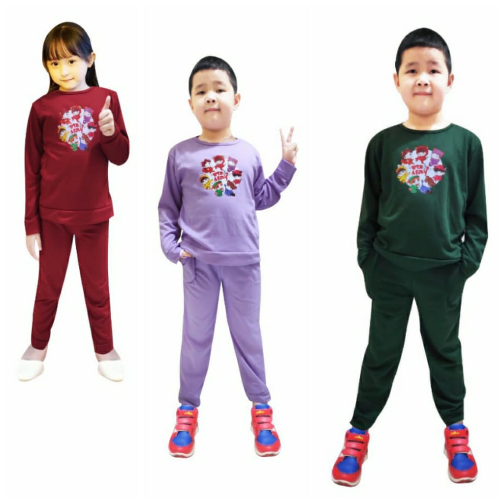 MOMOGI- SETELAN ANAK BTS ( UNISEX ) / Usia 5th-10th