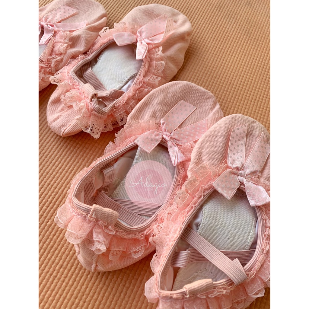 Sepatu Balet Kanvas Renda Pita - Adagio Sepatu Ballet Lace