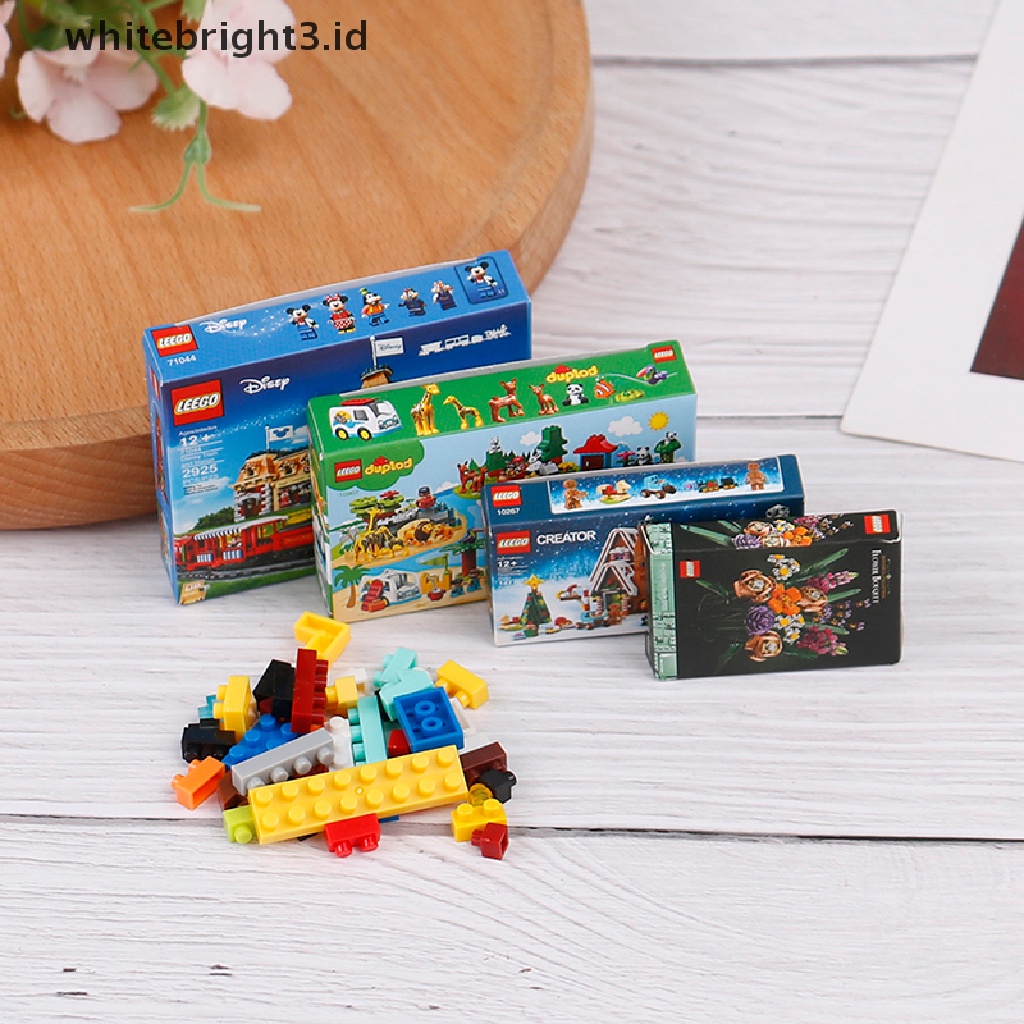 {whitebright3.id} Dollhouse Miniature Building Blocks and Box Simulation Model Toy ,