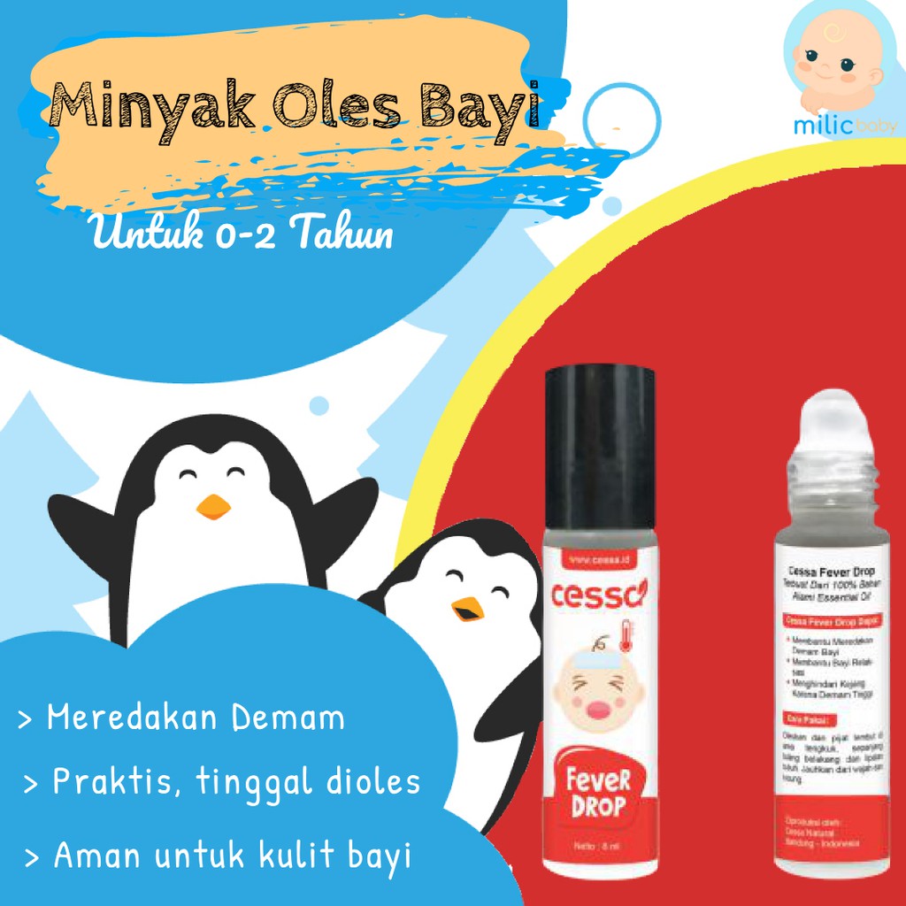 Jual Minyak Oles Essential Oil Bayi Pereda Demam Panas Anak Cessa Fever Drop Indonesia Shopee Indonesia